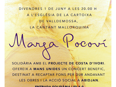 Marga Pocoví amb Mans Unides pels infants de Costa de Marfil 