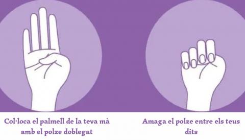 senyal d'auxili en cas de la violència de gènere