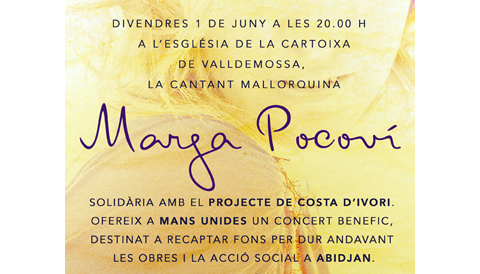 Marga Pocoví amb Mans Unides pels infants de Costa de Marfil 